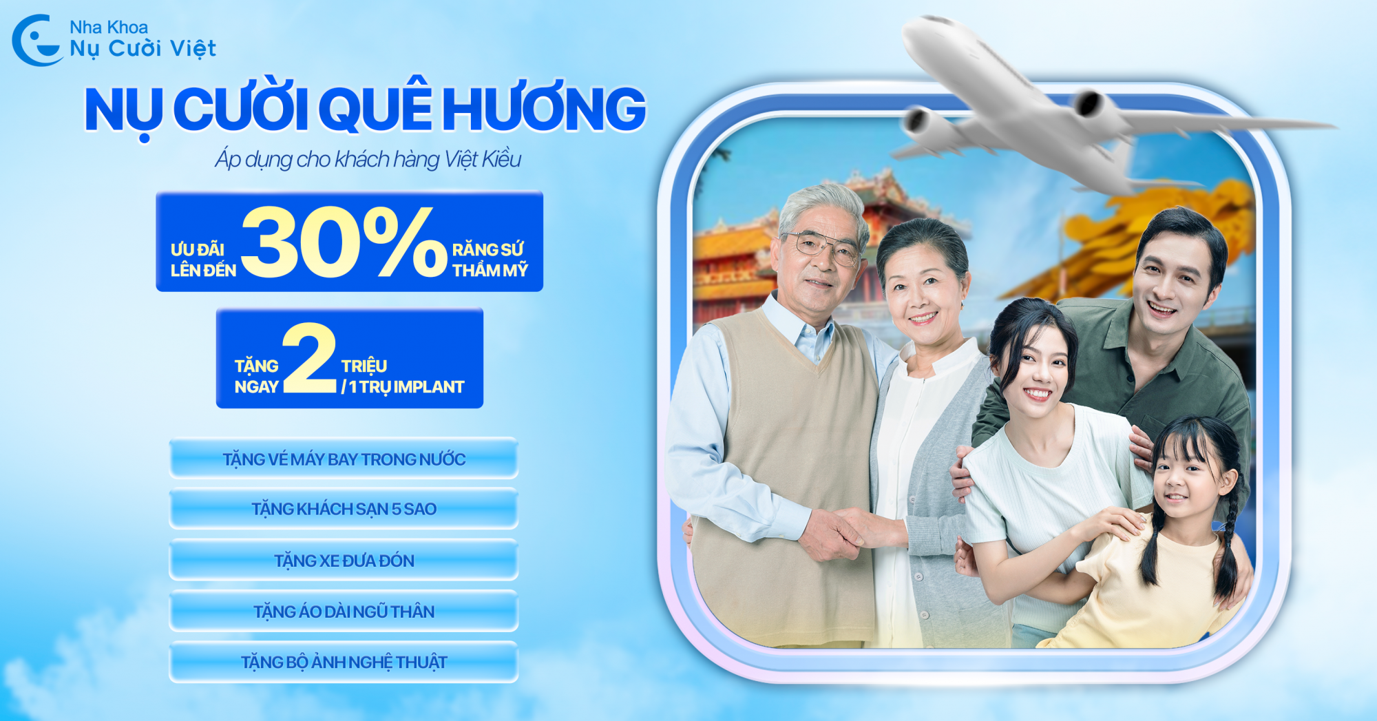 gói nụ cười quê hương dành cho việt kiều