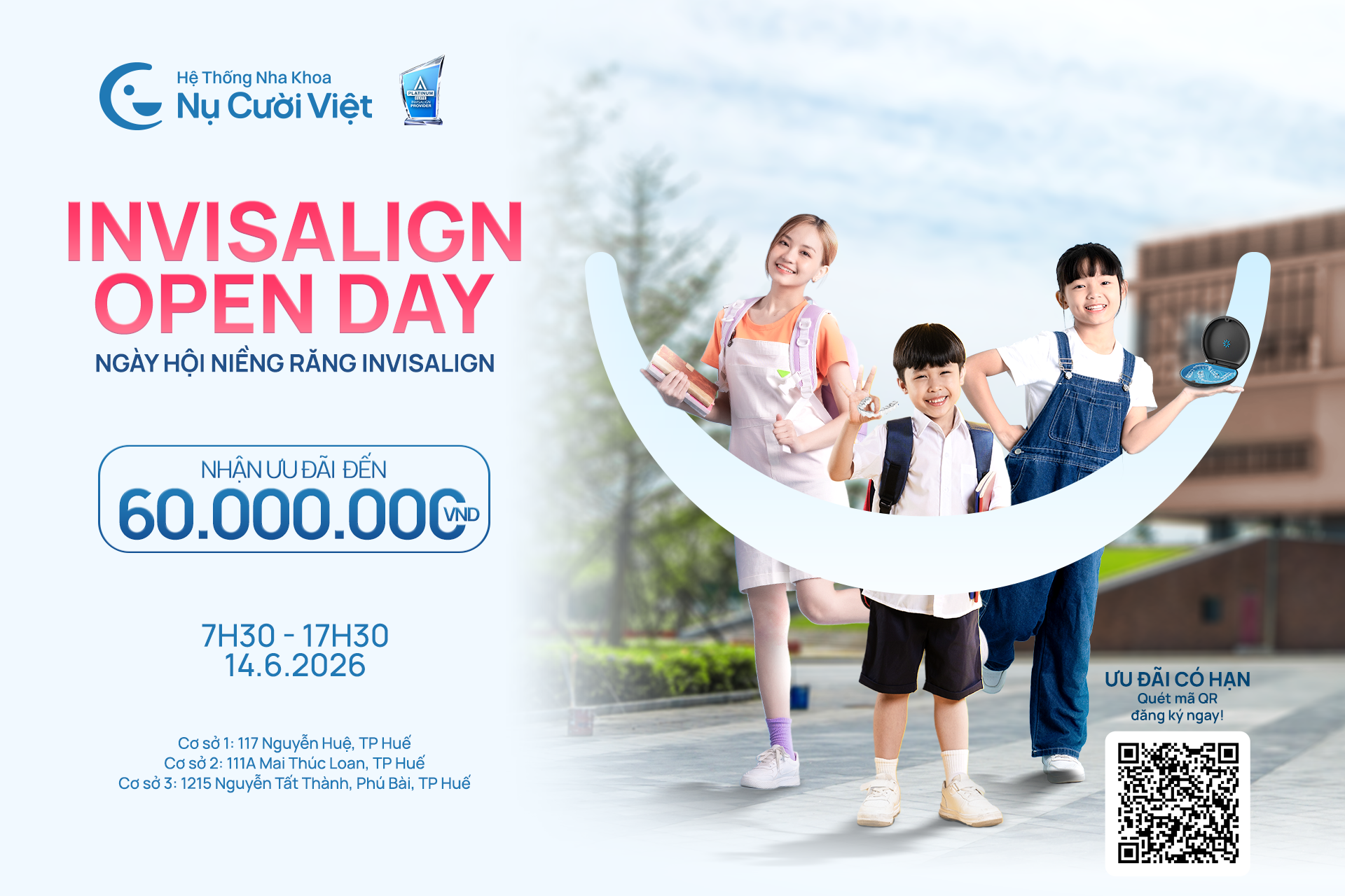 Nụ Cười Việt - NGÀY HỘI NIỀNG RĂNG INVISALIGN - NHẬN NGAY ƯU ĐÃI 60.000.000Đ