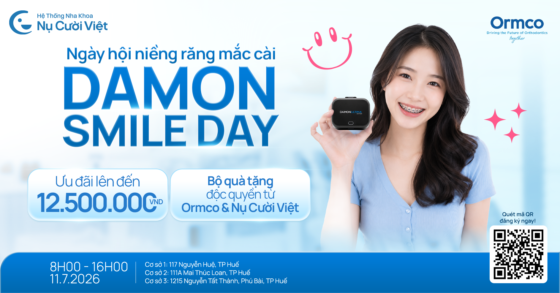 ngày hội niềng răng mắc cài damon 2026